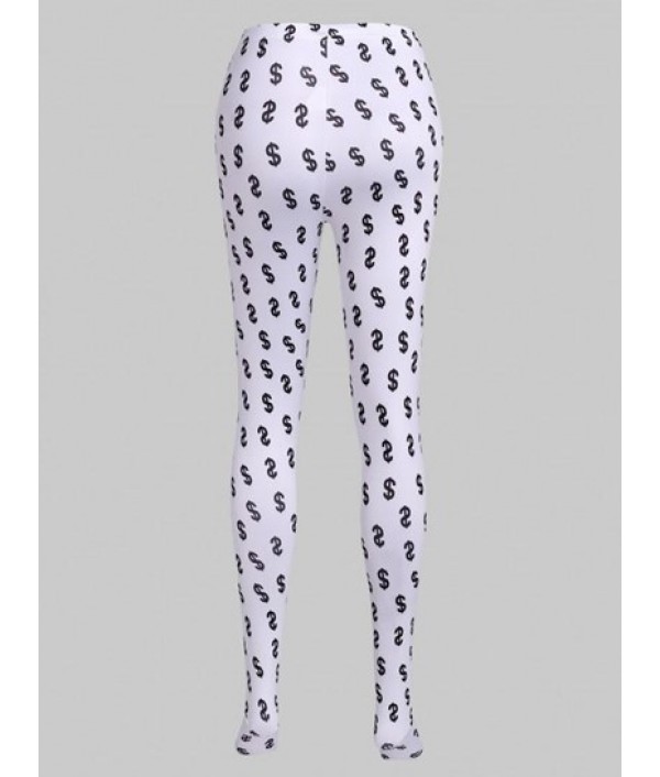 Money Print Full Foot Leggings Money Print Full Foot Leggings