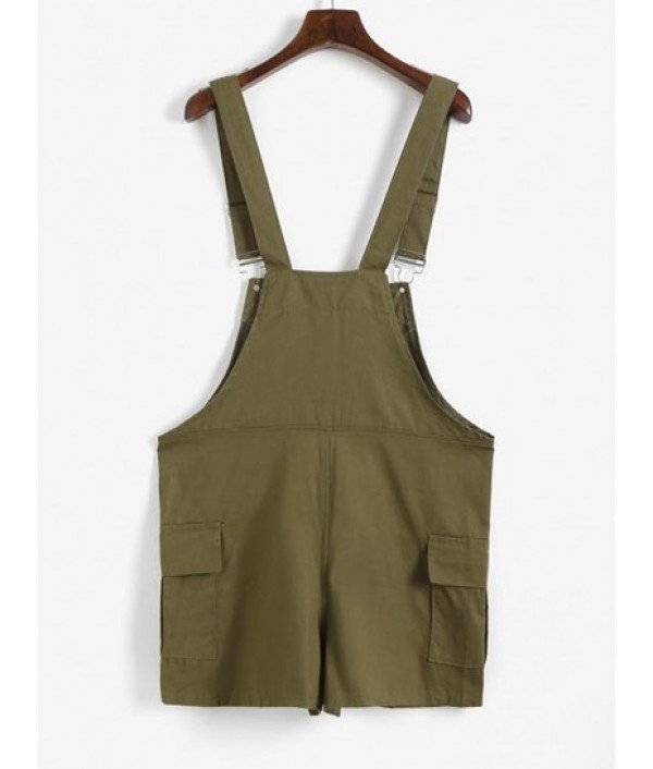 Cargo Pocket Wide Leg Overall Romper Cargo Pocket Wide Leg Overall Romper