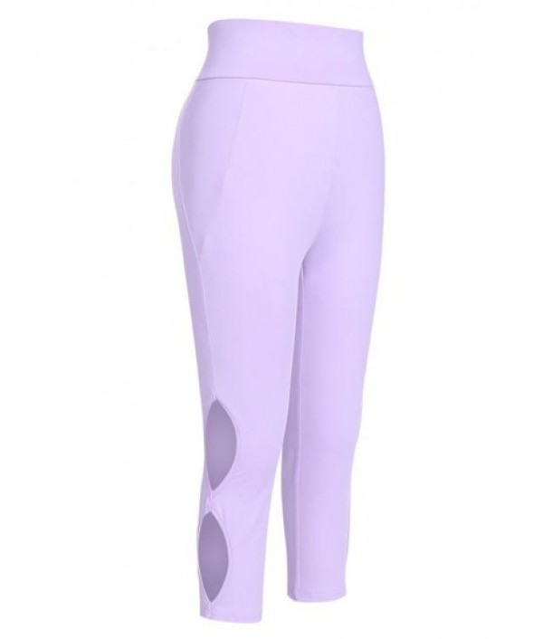 Cutout Side High Waisted Capri Leggings Cutout Side High Waisted Capri Leggings