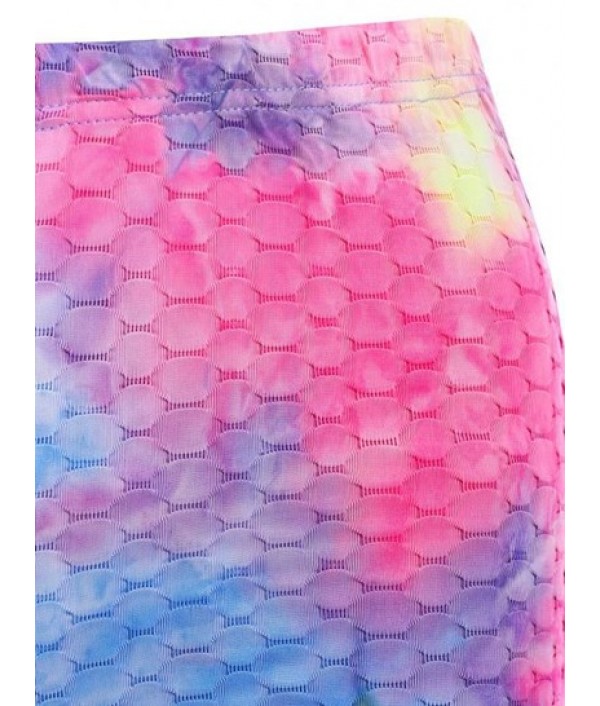 Tie Dye High Rise Textured Short Leggings Tie Dye High Rise Textured Short Leggings