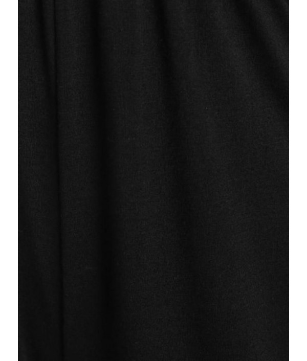 Contrast Drawstring One Shoulder Pocket Jumpsuit Contrast Drawstring One Shoulder Pocket Jumpsuit