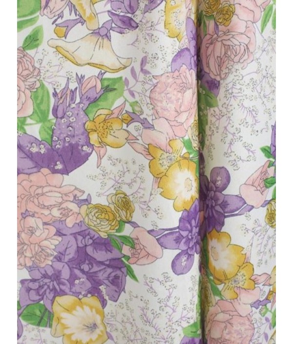 Floral Print Smocked Ruffle Wide Leg Jumpsuit Floral Print Smocked Ruffle Wide Leg Jumpsuit