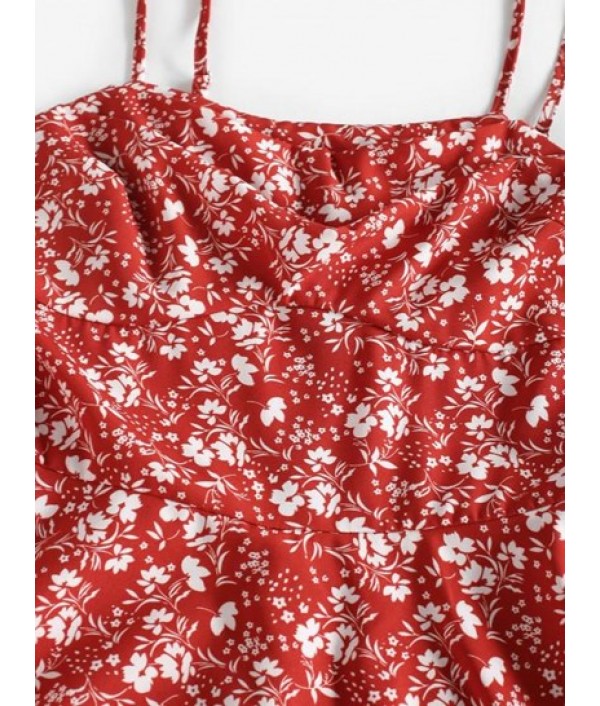 Ditsy Print Cami Layered Romper Ditsy Print Cami Layered Romper