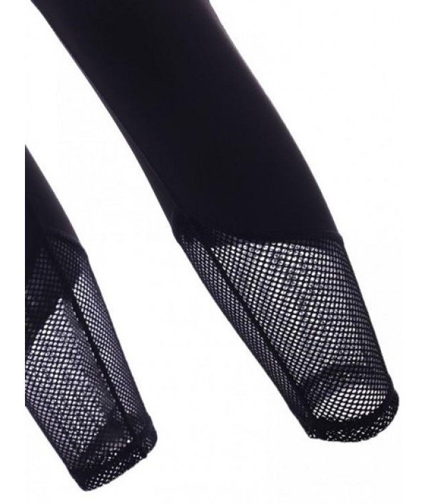 Zebra Fishnet Sheer Topstitch Ninth Leggings Zebra Fishnet Sheer Topstitch Ninth Leggings