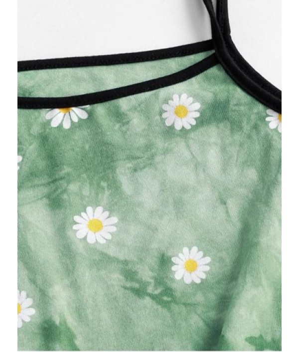 Tie Dye Daisy Ringer Cami Romper Tie Dye Daisy Ringer Cami Romper