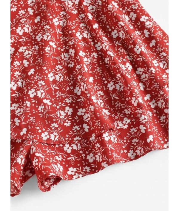 Ditsy Print Cami Layered Romper Ditsy Print Cami Layered Romper