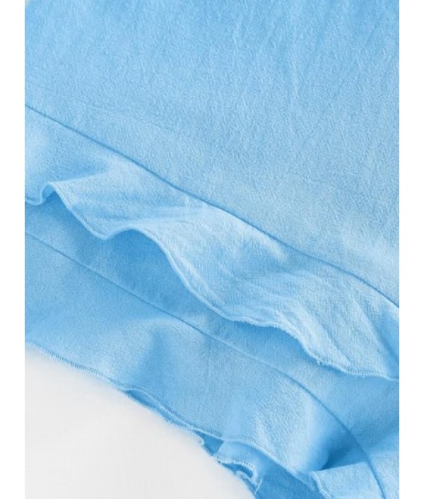 Cutout Smocked Bowknot Flounce Romper Cutout Smocked Bowknot Flounce Romper