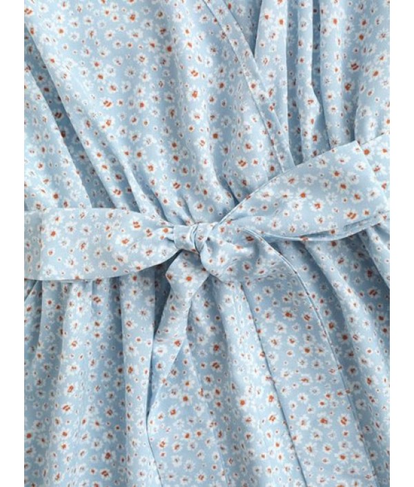 Ditsy Floral Surplice Cami Belted Romper Ditsy Floral Surplice Cami Belted Romper