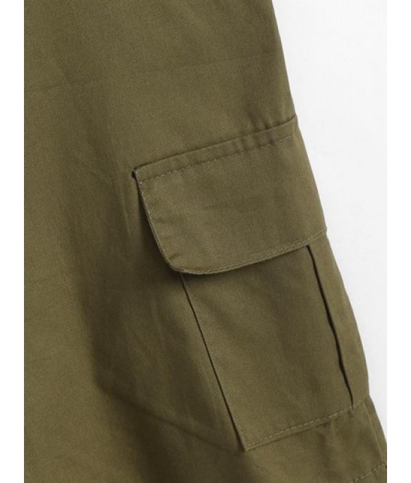 Cargo Pocket Wide Leg Overall Romper Cargo Pocket Wide Leg Overall Romper