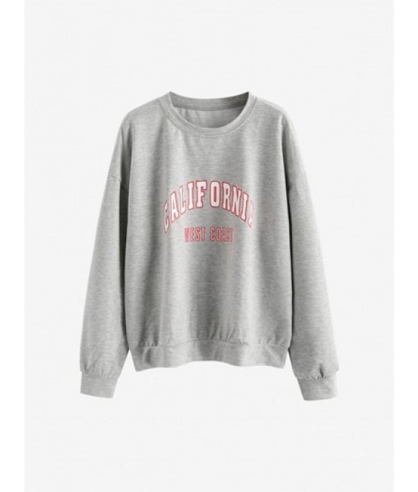 Letter Graphic Drop Shoulder F...