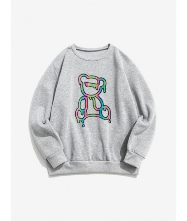 Iridescent Bear Graphic Thermal Lined Sw...