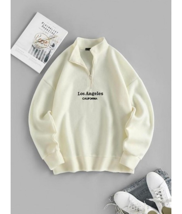 Quarter Zip Los Angeles CALIFORNIA Embro...