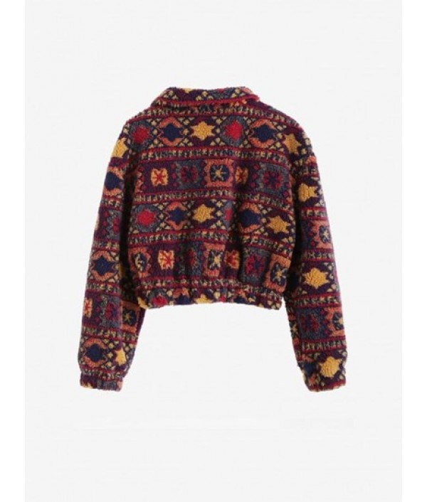 Christmas Snowflake Tribal Half Zip Teddy Sweatshirt Christmas Snowflake Tribal Half Zip Teddy Sweatshirt