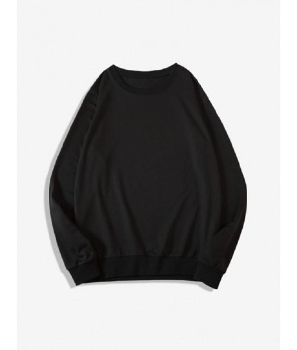 Hiking Bear Print Pullover Sweatshirt