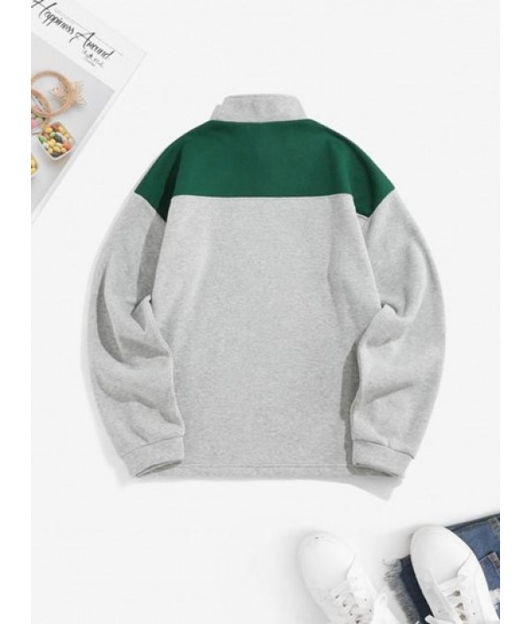 Fleece Lined ALASKA Graphic Quarter Zip Sweatshirt Fleece Lined ALASKA Graphic Quarter Zip Sweatshirt