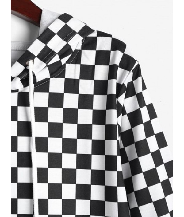 Cropped Checkerboard Hoodie Cropped Checkerboard Hoodie