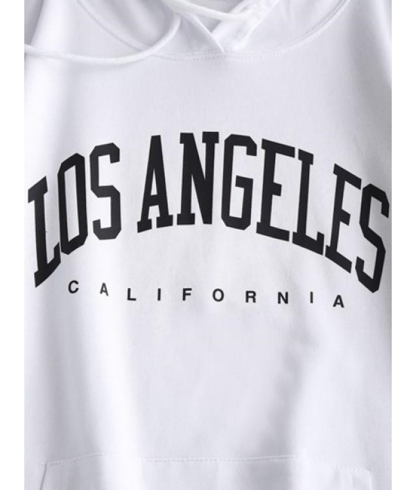 Cotton LOS ANGELES Graphic Pocket Hoodie
