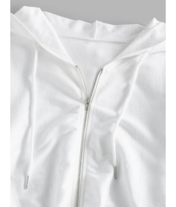 Drop Shoulder Zip Up Hoodie Drop Shoulder Zip Up Hoodie