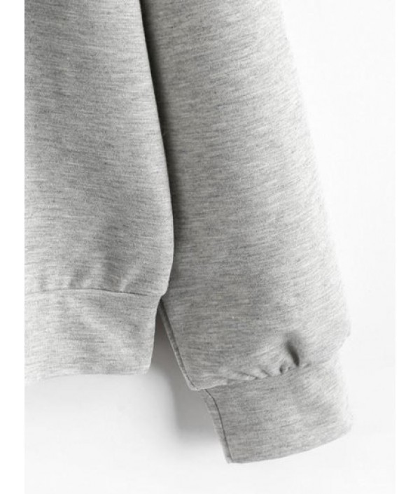 Letter Graphic Drop Shoulder French Terry Sweatshirt