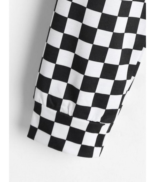 Cropped Checkerboard Hoodie Cropped Checkerboard Hoodie