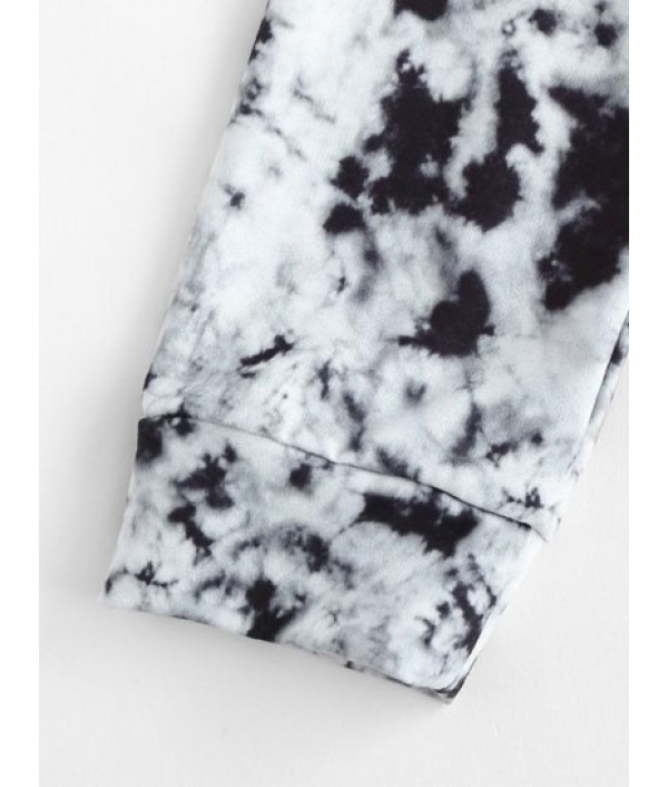 Drawstring Shoulder Pads Tie Dye Hoodie Drawstring Shoulder Pads Tie Dye Hoodie