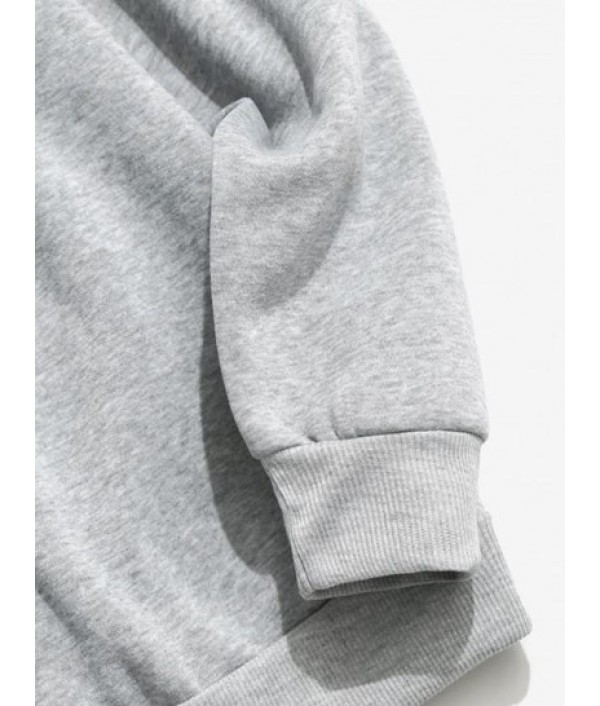 Iridescent Bear Graphic Thermal Lined Sweatshirt