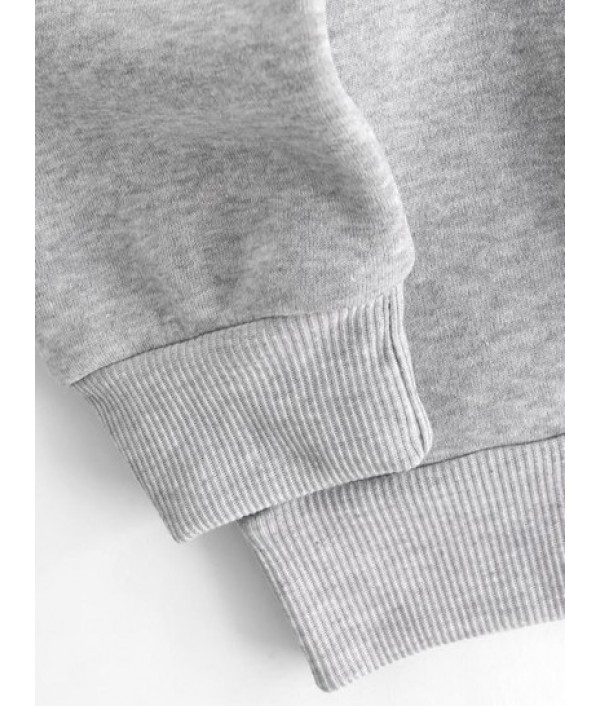 Fleece Lined Slouchy Graphic Pullover Sweatshirt Fleece Lined Slouchy Graphic Pullover Sweatshirt