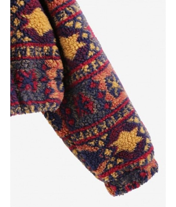 Christmas Snowflake Tribal Half Zip Teddy Sweatshirt Christmas Snowflake Tribal Half Zip Teddy Sweatshirt