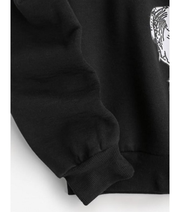 Drop Shoulder Loose Skeleton Halloween Sweatshirt Drop Shoulder Loose Skeleton Halloween Sweatshirt