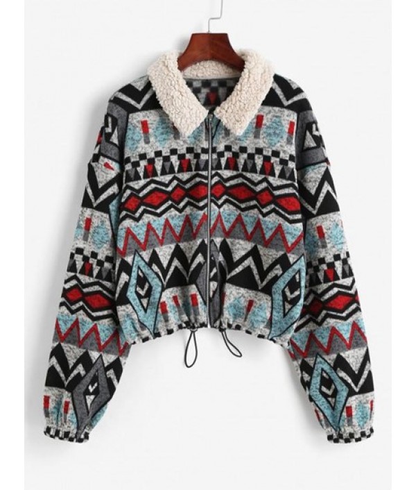 Faux Fur Insert Geometry Print...