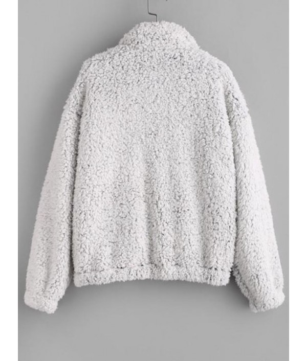 Pockets Fluffy Faux Fur Teddy Coat Pockets Fluffy Faux Fur Teddy Coat