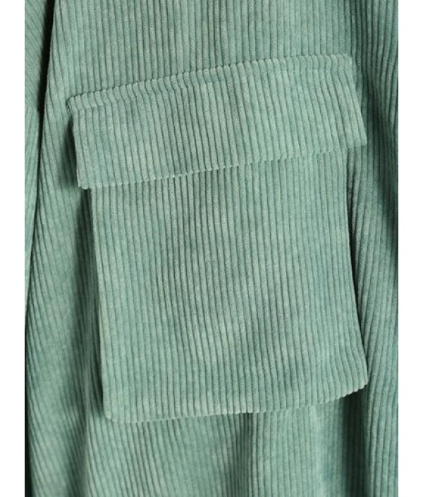Corduroy Pocket Drop Shoulder Jacket