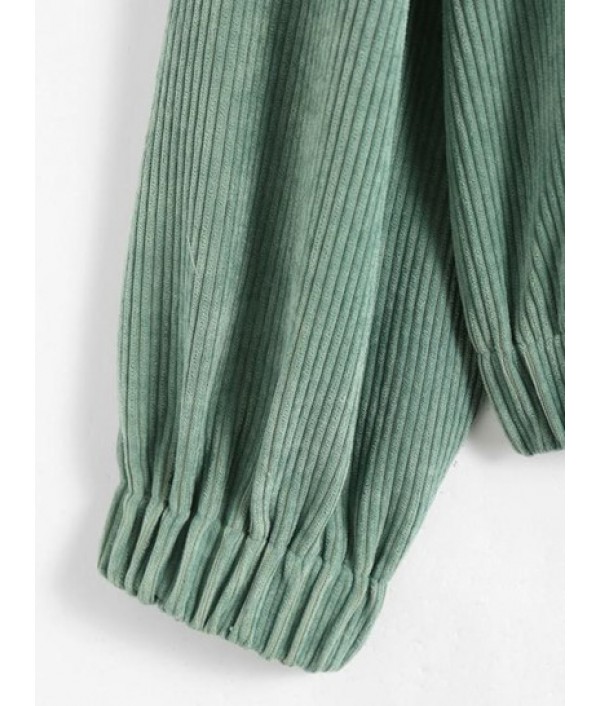 Corduroy Pocket Drop Shoulder Jacket