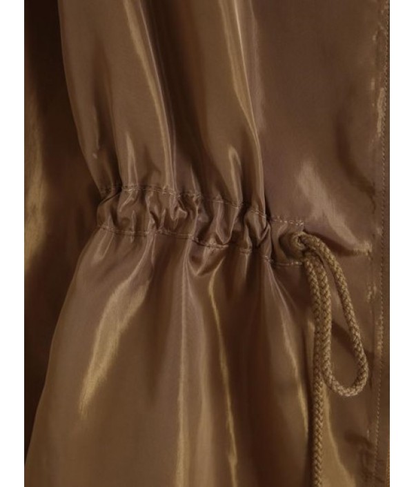 Drawstring Hooded Zip Up Jacket Drawstring Hooded Zip Up Jacket